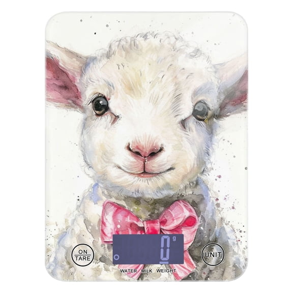 Sheep Bow Food Scale Digital Kitchen Scale Waterproof Tempered Glass Tare Function 11 lb for Baking Cooking Meal Prep