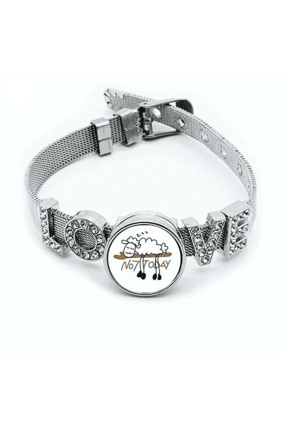 Sheep Branches Rest Sleep Bracelet Wristband Crystal Love Adjustable Bangle