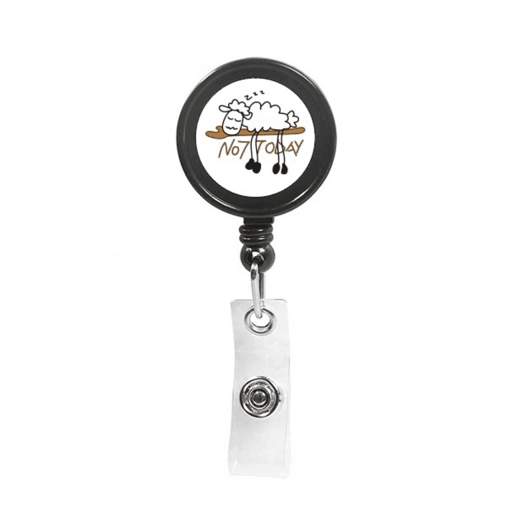 Sheep Branches Rest Sleep Retractable Keychain Badge Holder ID Badge