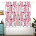 thumbnail image 1 of Sheep Cartoon Pink Curtain Black Out Thermal Insulation Curtains Aesthetic 54 Inch Length for Bedroom Living Room 2 panels set, 1 of 1