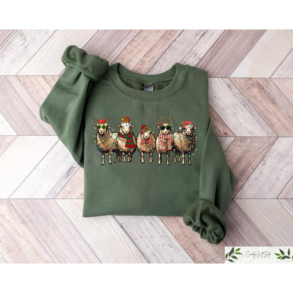 Sheep Christmas Sweatshirt, Christmas Farmer Shirt, Funny Animals Christmas Sweater, Farmer Xmas Gift