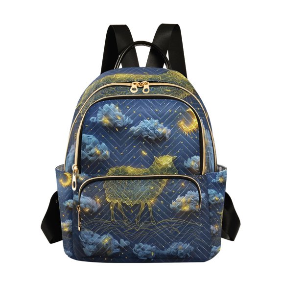 Sheep Clouds Moon Travel Laptop Backpack Casual Daypack Lightweight Bookbag Compartment for Business