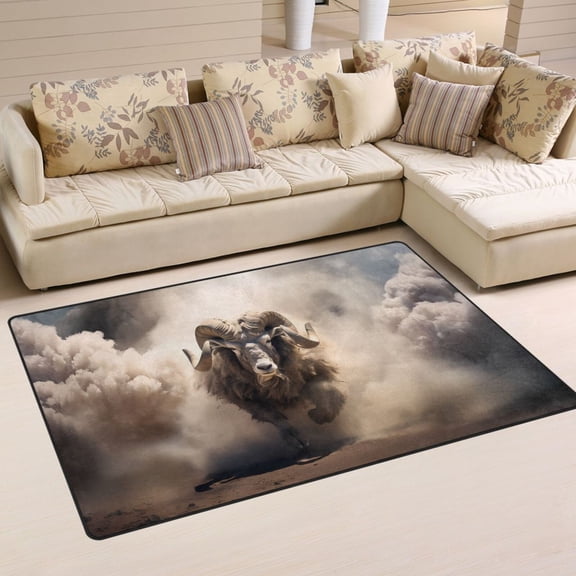 Sheep Clouds Run Area Rug Washable Floor Carpet Mat 60 x 39 inch for Bedroom Living Room Kids Room Home Decor