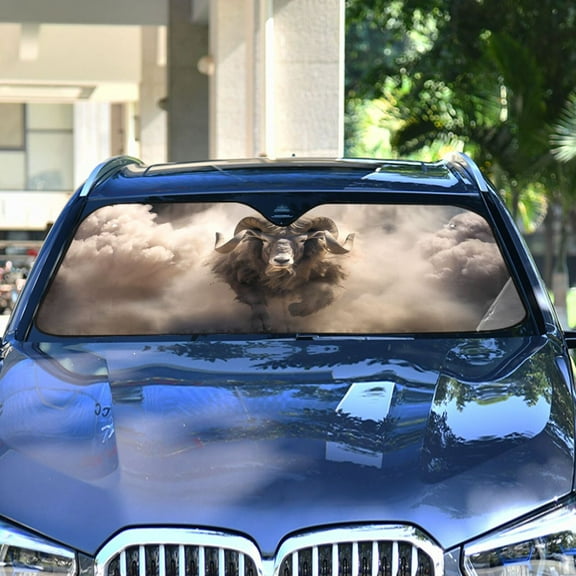 Sheep Clouds Run Automotive Front Car Windshield Sun Shade Reflector Foldable for Front Fit for Cars Truck SUVs