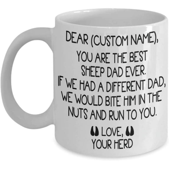 Sheep Coffee Mug Gift Idea For Sheep Men Him Daddy Sheep whisperer Owner Present Gift Best Ever Tea Cup Christmas Xmas Father's Day