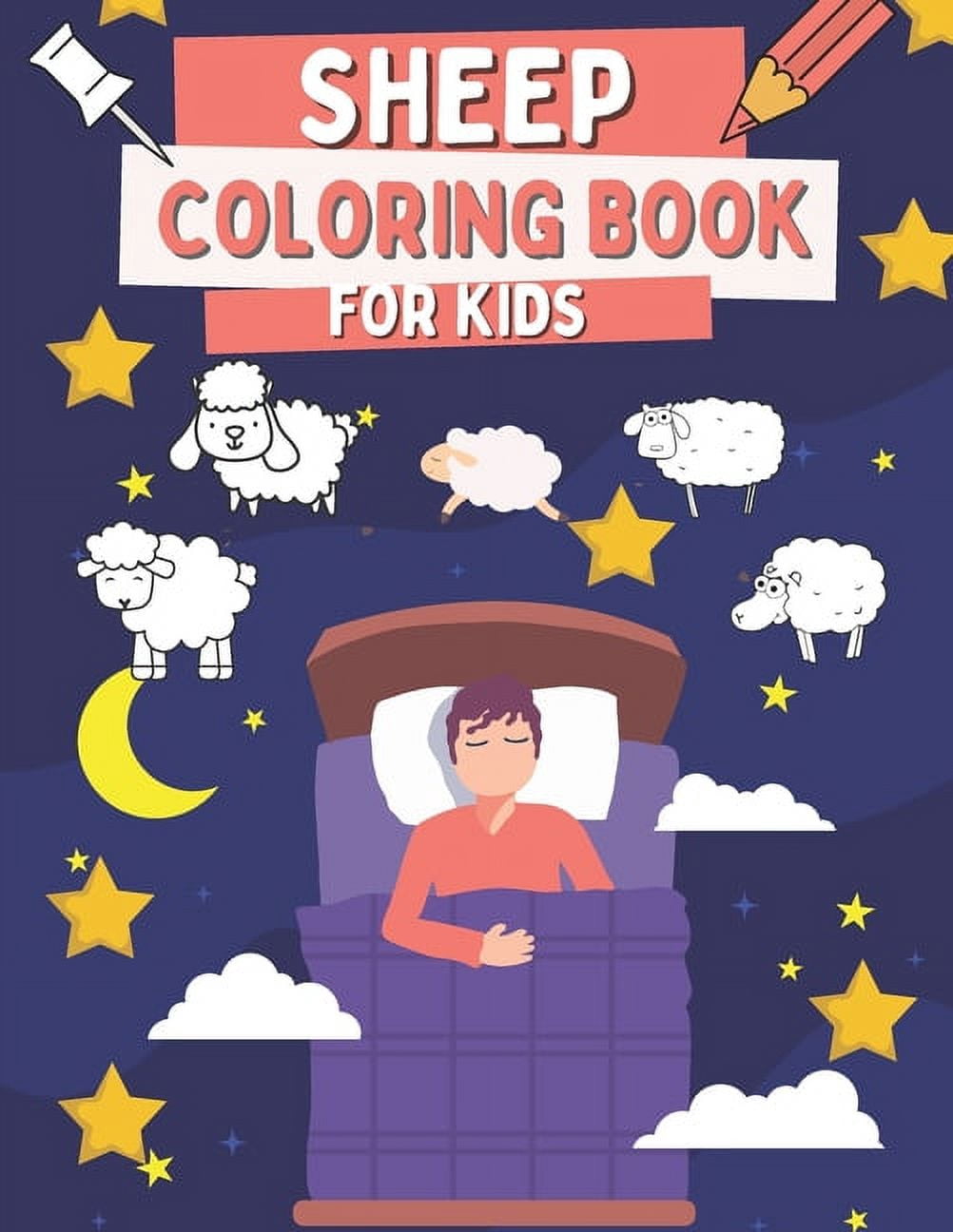 Sheep Coloring book For Kids : Cute and Funny Coloring Pages For ...