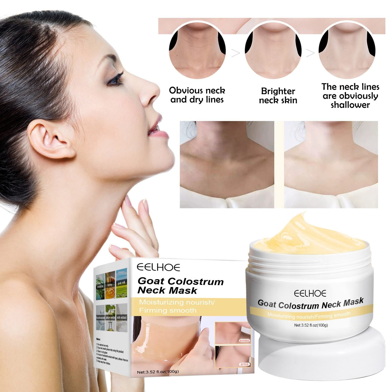 Sheep Colostrum And Firming Neck Mask To Dilute Neck Lines And Fine