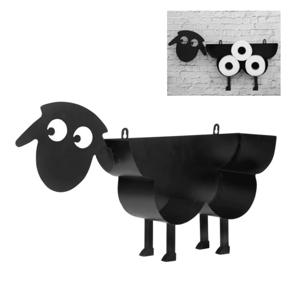 Sheep Decorative Toilet Paper Holders Metal Wall Mount Bracket Paper ...