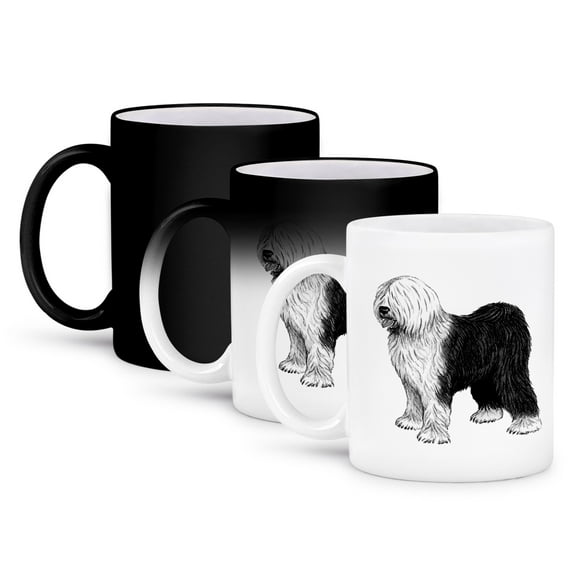 3dRose, Sheep Dog, 11oz Magic Transforming Mug