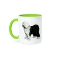 thumbnail image 1 of 3dRose, Sheep Dog, 15oz Two-Tone Green Mug, 1 of 3