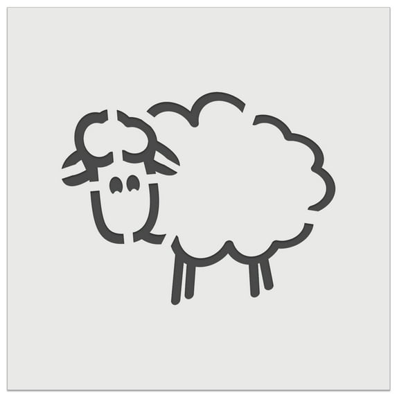 Sheep Doodle DIY Cookie Wall Craft Stencil - 11.5 Inch