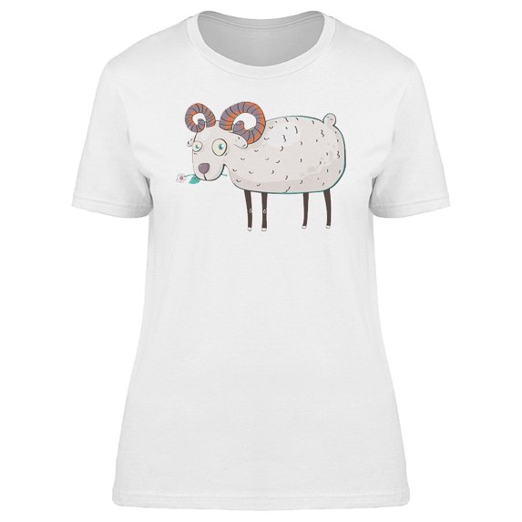 Sheep Eating Flower Tee Women's -Image by Shutterstock