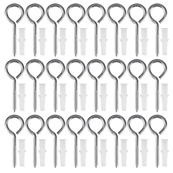 NIAIZEK Silver 304 Stainless Steel Heavy Duty Mounting Hooks for Ropes Lifting Loads 1 Set