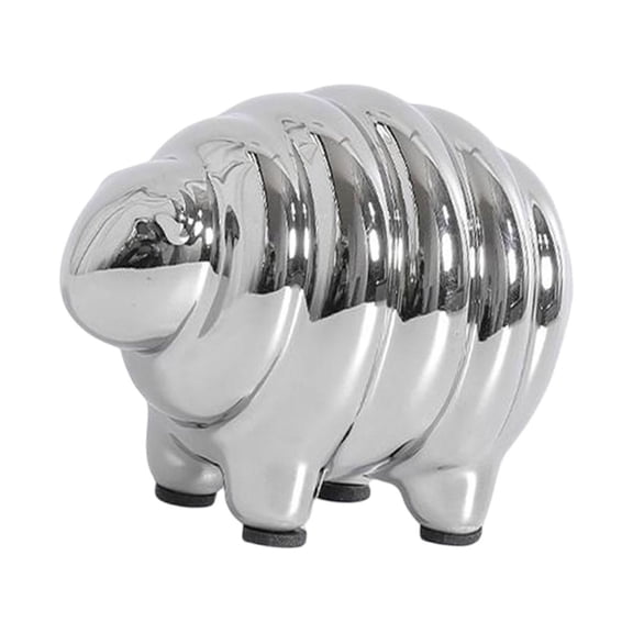 Sheep Figurine Statue Table Centerpiece Decorative Collection Ceramic Sculpture for Entrance Tabletop Bookshelf Decor Housewarming Gift L