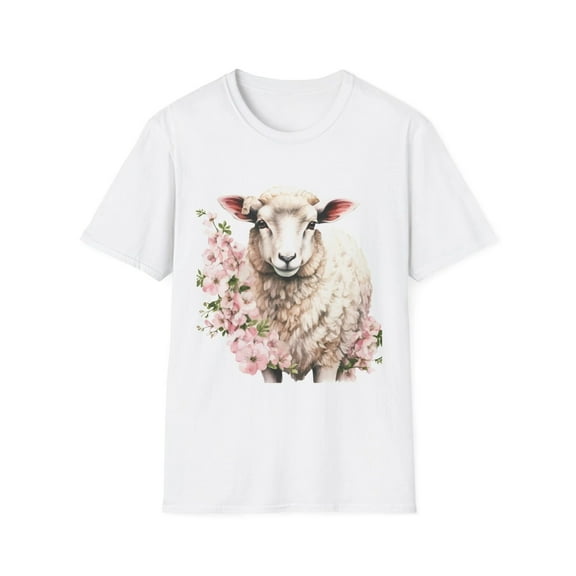 Sheep Floral Spring T-Shirt, Animal Lover Tee, Flower Pattern Shirt, Cute Spring