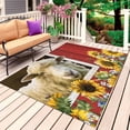 thumbnail image 1 of Sheep Flowers Outdoor Rug 6x9 Ft, Non Slip Washable Area Rug, Country Red Barn Botanical Sunflowers Patio Rugs Carpet Runner, Large Floor Mat for Indoor/Outdoor Deck Porch Camping, 1 of 8