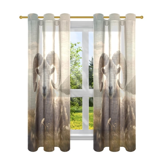 Sheep Grass Sunlight Blackout Curtains Patio Door Curtains Window Decoration for Bedroom Living Room 2 Panels