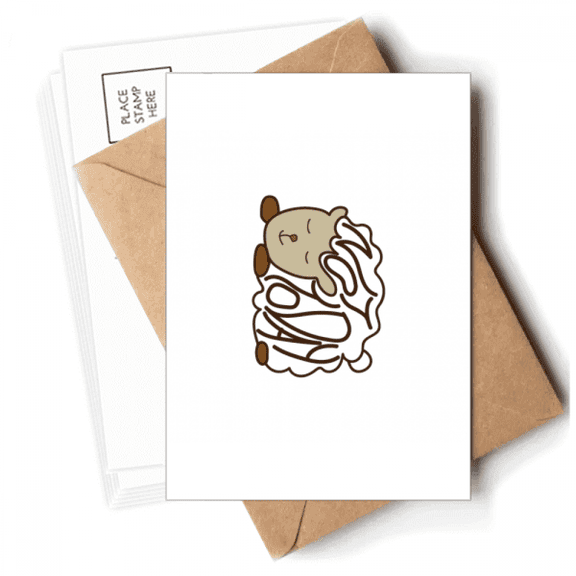 Sheep Hair Growing Face Art Deco  Fashion Postcards Envelopes Blank Note Cards Mailing