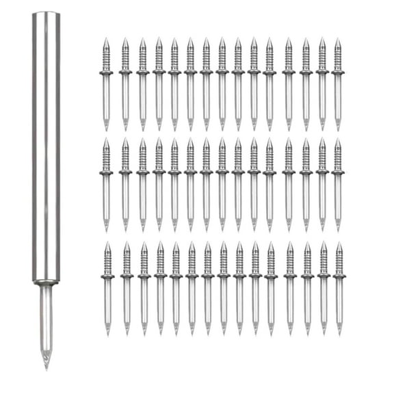Sheep Horn Nails Double Head Skirting Thread Nails Durable & Easy to Use Nails for Baseboard Installation 100-piece/set