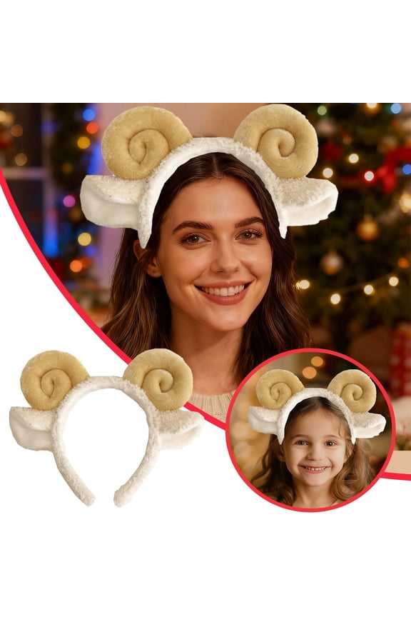 Sheep Horn Shaped Hair Clip, Yellow Color, 22cm, Cloth, Soft Fabric, Large Capacity, Suitable for Thick Hair, Playful Design, for Daily Styling and Photoshoots.