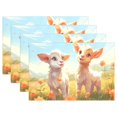thumbnail image 1 of Sheep Lamb Flowers Grassland 12×18 inch Placemats Heat Resistant Washable Foldable Rectangular Placemats Set Decoration Indoor Outdoor for Kitchen Dining Table 1PC, 1 of 8