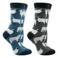 thumbnail image 1 of Sheep Lamb Socks 2-Pack (Teal/Charcoal, Medium), 1 of 1