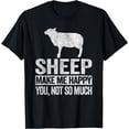 thumbnail image 1 of Sheep Lover Funny Quote Retro Softstyle Unisex T-Shirt,Black Color,Size 5-6T, 1 of 5
