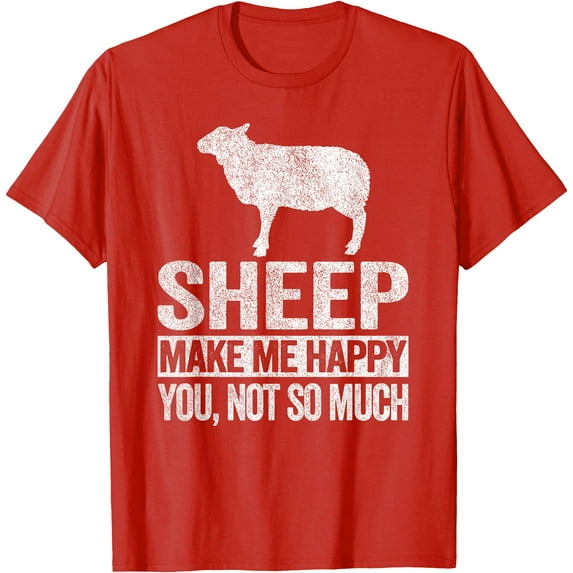 Sheep Lover Funny Quote Retro Softstyle Unisex T-Shirt,Red Color,Size 4XL
