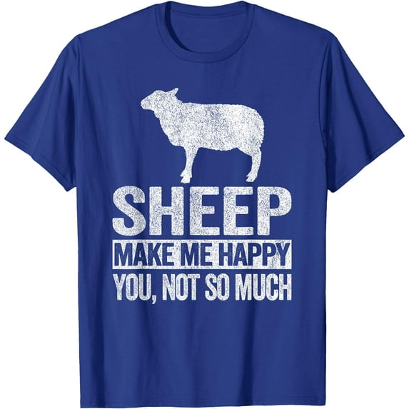 Sheep Lover Funny Quote Retro Softstyle Unisex T-Shirt,Royal Blue Color,Size 3T