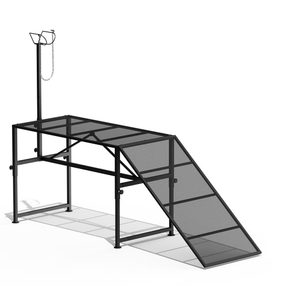 Sheep Milking Stand, Goat Grooming Stand, Animal Restraining Stand, Reliable 47.24" Entry Path, Time Saving Design, for Sheep, Grooming, Bathing