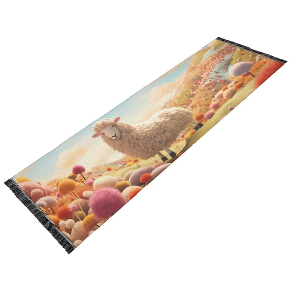 Sheep Mountains Sky Runner Rug Machine Washable Area Rugs Carpet Non Slip Entryway Mat for Bedroom Entryway Front Door