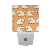 Sheep Pattern LED Night Light with Smart Sensor Plug Into Wall Dusk to Dawn 2 packs