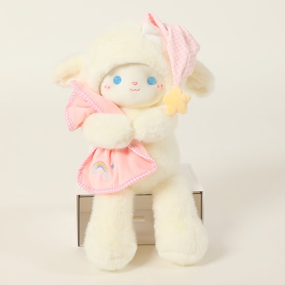 Sheep Plush Doll, Pink, 13.0 inch, 1 Pack,Suitable for Kids Cuddle Comfort Decor