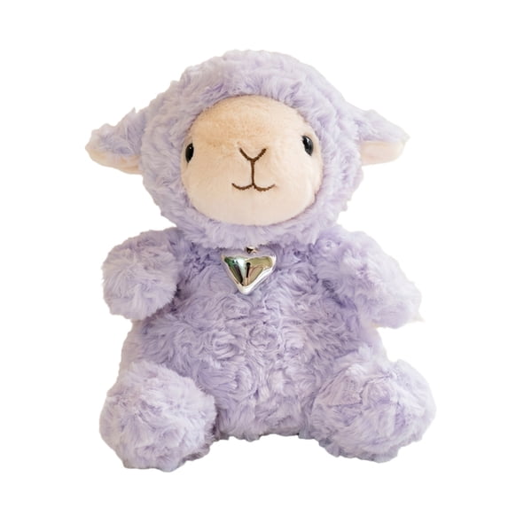 Sheep Plush Toy Soft Stuffed Lamb Companion Cute Fluffy Farm Animal Cushion for Cozy Bedtime Snuggle and Room Decoration Purple 6 Inch