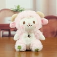 thumbnail image 1 of Sheep Plush Toy Stuffed Animal with Floral Dress,Cute Lamb Doll Soft Hugging Pillow for Bedroom Decoration and Birthday Gift, 1 of 6