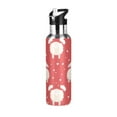 thumbnail image 1 of Sheep Red Sports Water Bottle with Straw Lid Insulated Stainless Steel Leak Proof BPA Free Thermal Mug with Handle for Gym Yoga Cycling Camping, 1 of 8