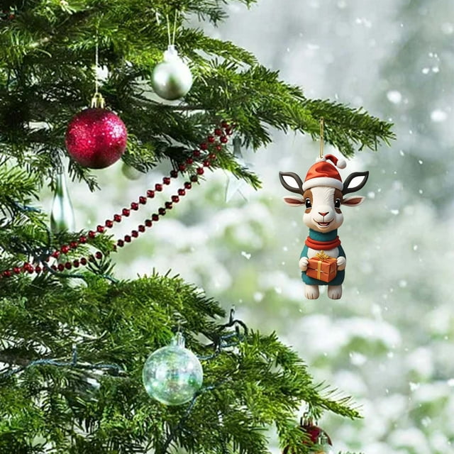 Sheep Shaped Xmas Ornament 2025, Personalized Date & Name Sheep
