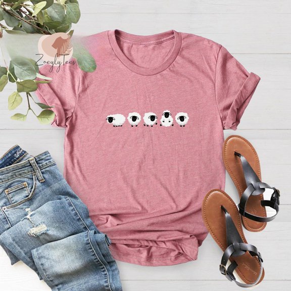 Sheep Shirt, Animal Lover Tee, Sheep Silhouette Shirt, Sheep Farming Shirt, Animals Tee, Sheep Lover Gift, Farmer Gift, Sheep Mom Shirt TSHIRT All Size S-5XL