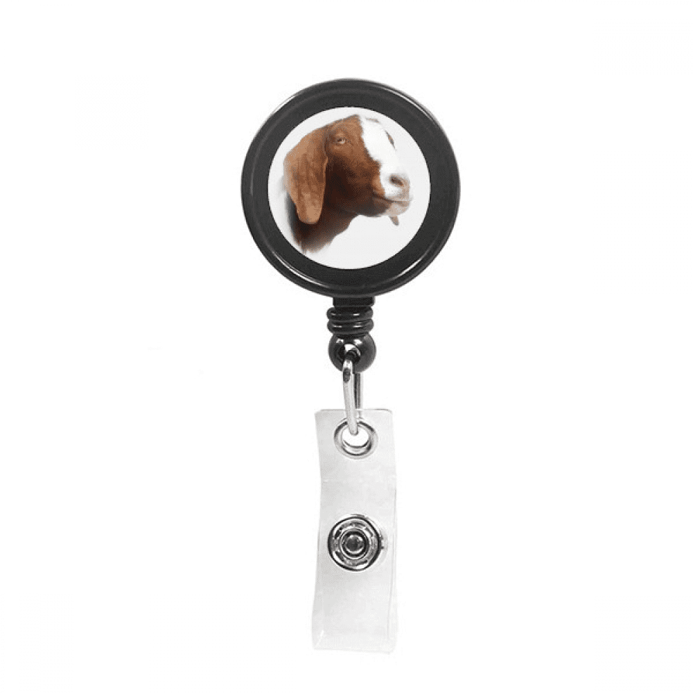 Sheep Side Eyes Ears Art Deco  Fashion Retractable Keychain Badge Holder ID Badge