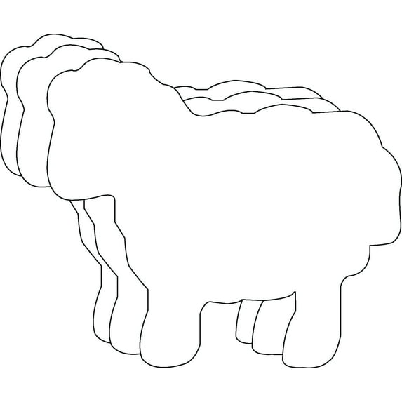 Sheep Single Color Creative Cut-Outs, 5.5in, 31 pcs