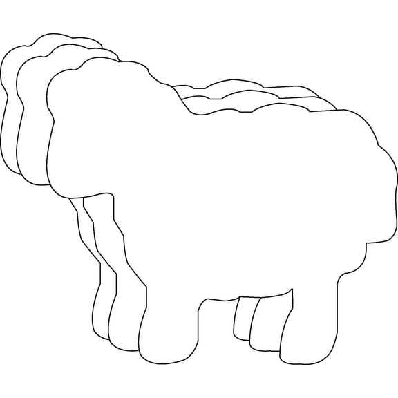 Sheep Single Color Creative Cut-Outs, 5.5in, 31 pcs