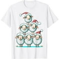 thumbnail image 1 of Sheep Squad Tree Santa Christmas With Hat Funny Xmas Sheep white T-Shirt, 1 of 3