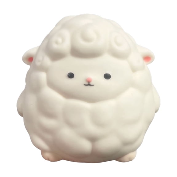 Sheep Squishy Toy, Cute Farm Animal Stress Relief Fidget Toy, Slow Rising Squeeze Sensory Doll for Desk Decor Farmhouse Kitchen, Gift for Sheep Lovers Girls