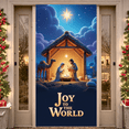thumbnail image 1 of Sheep Star Christmas Banner Joy to the World Decorative Party Background, 1 of 9