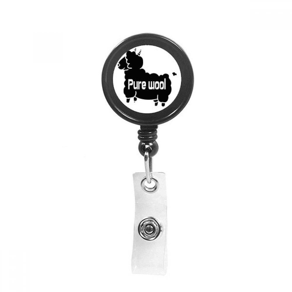Sheep Stickers Chartlets Art Deco  Fashion Retractable Keychain Badge Holder ID Badge