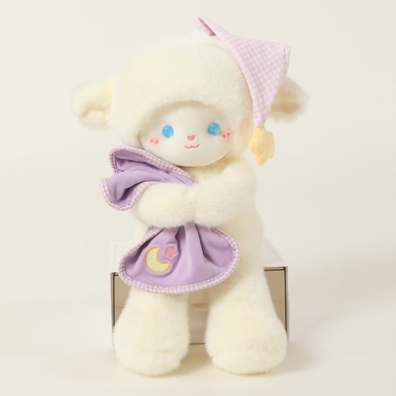 Sheep Stuffed Plush Doll, Purple, 13.0 inch, 1 Piece, Suitable for Kids Sleeping Cuddle Toy