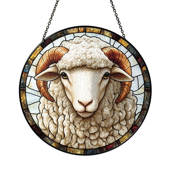 Sheep Suncatcher Pattern, Stained Glass DIY Template, Beginner Friendly Design