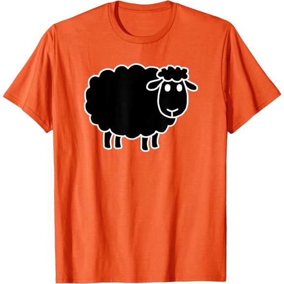 Sheep That is Black Funny Jokes Softstyle Unisex T-Shirt,Orange Color,Size 4T