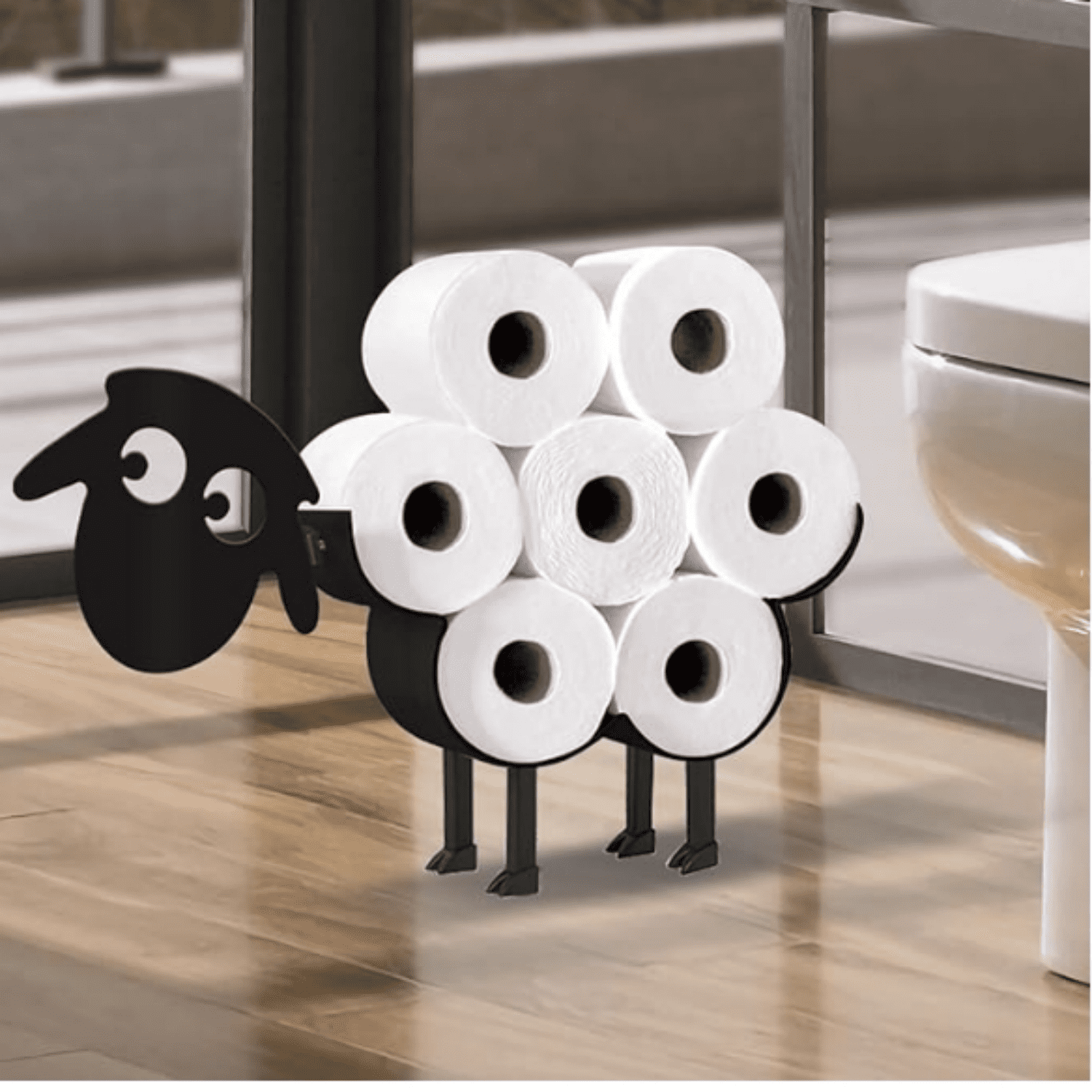 Sheep Toilet Paper Holder for Extra 8 Rolls, Wall Mounted Decorative ...