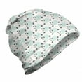 thumbnail image 1 of Sheep Unisex Beanie, Sleeping Lambs Bedtime Story, Hiking Outdoors, Peach Mint Green and Black, by Ambesonne, 1 of 1